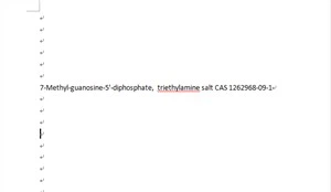 7-Metüül-guanosiin-5'-difosfaat, trietüülamiin Sool CAS 1262968-09-1